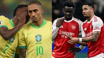 غابرييل جيسوس يضع بوكايو ساكا في “ذات مصاف” فينيسيوس جونيور ورافينيا، وهو يثني على زميله “المتواضع” في أرسنال